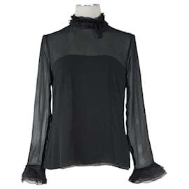 Camicia nera trasparente AKRIS Nero