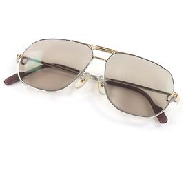 Occhiali da sole Cartier Trinity Two Bridges Argento Metallico
