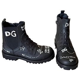 Dolce & Gabbana leather boots black size 30 Black