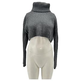 Autre Marque RECOVER MOMENT Grauer Cropped Pullover Grau