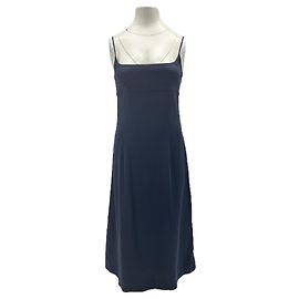 Cédric Charlier Satin Kleid Marineblau Marineblau
