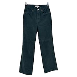 Re/Done Grüne Samthose Grün