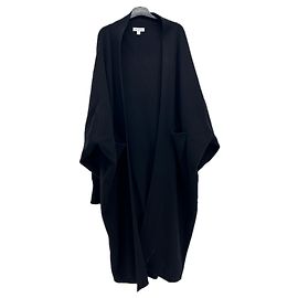 Alaïa Langer grauer Wollmantel Grau