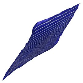 Bufanda de seda plisada Rosange de Hermès Blanco Azul