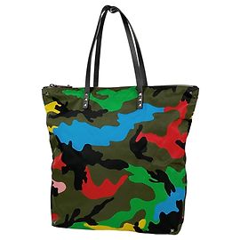 Sac fourre-tout camouflage Rockstud Valentino Garavani Multicolore Vert