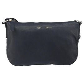 Céline Celine Pelle Vintage Blu navy