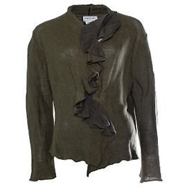 Grüner Rüschencardigan von Dries van Noten Grün