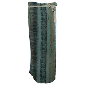 Saia maxi impressa verde e dourada Etro Dourado Verde