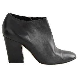 Sergio Rossi Lederstiefel Schwarz Schwarz
