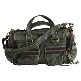 Zadig & Voltaire Grüne Leder-Schultertasche Grün