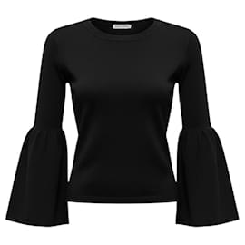 Valentino Garavani Schwarzer Strickpullover mit Glockenärmeln von Valentino Schwarz