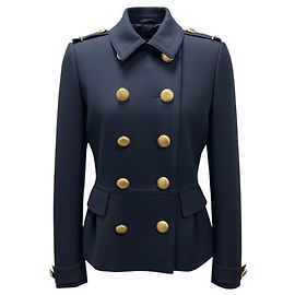 Burberry Navy Classic Double Breasted Jacket Navy blue