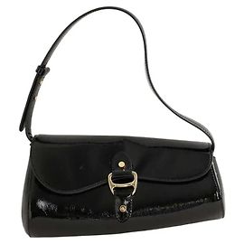Ralph Lauren Borsa a spalla in pelle nera Nero