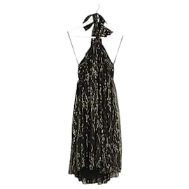Bash Robe en soie noire Noir