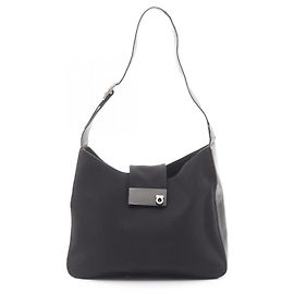 Borsa a Spalla Gancini Salvatore Ferragamo Nero