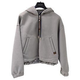 Louis Vuitton Giacca con cappuccio e zip Marrone