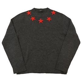 Givenchy Zodiac Embroidered Knit Grey Red