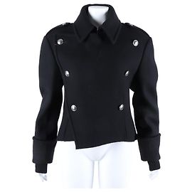 Halbmantel Saint Laurent Schwarz