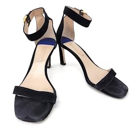 Stuart Weitzman Suede Sandals Black