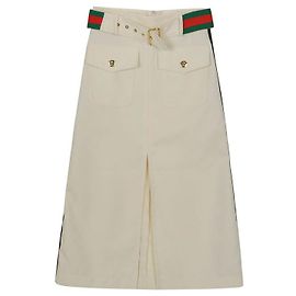 Gucci Adidas Jacquard Gürtelrock Größe Weiß