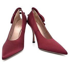 Sapatos de Seda Valentino Vermelho