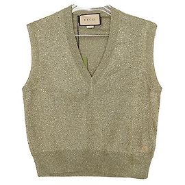 Gucci Ärmelloses Stricktop Größe Golden