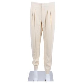 Chloé Hose Elfenbein Weiß
