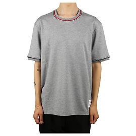 Thom Browne Camiseta com acabamento RWB Marrom