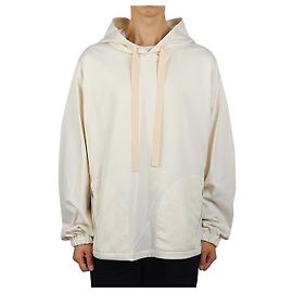 Jil Sander Technical Cotton Hoodie White