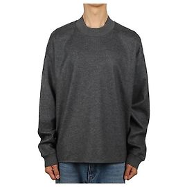 Jil Sander Wollstrickpullover mit Rundhalsausschnitt Braun