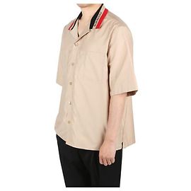 Burberry Camisa de manga curta com detalhe de logo Marrom