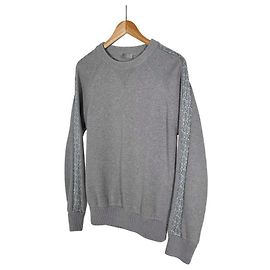 Dior Men's Oblique Jacquard Insert Sideline Knit Grey Brown