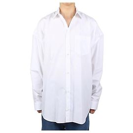 Balenciaga Oversized Poplin Shirt White