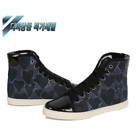Baskets montantes Lanvin en cuir bleu marine Bleu