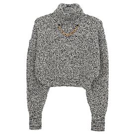 Louis Vuitton Gestrickter Crop mit Kettendetail Größe Schwarz