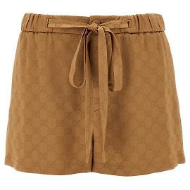 Gucci Short en satin Doré