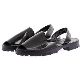 Goyard Black Patent Leather Sandals Size 38 Black