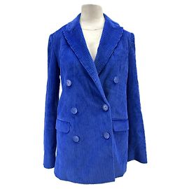 Cos Blazer de veludo azul elétrico Azul