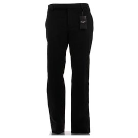 Saint Laurent Calça de lã preta Preto