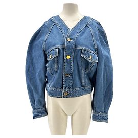 Autre Marque AZ FACTORY Jeansjacke Blau Baumwolle Größe 36 Blau