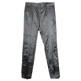 Prada Khaki Gray Satin Cargo Pants Brown