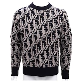 Dior Schräg Jacquard Wollstrick Schwarz
