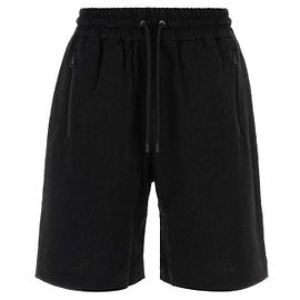 Fendi Black Pique FF Jacquard Shorts Black