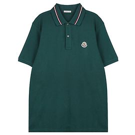 Moncler Polo T-shirt com logo em patch Verde
