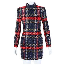 Vestido de Tweed Balmain Multicor