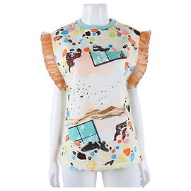 Top sem mangas Louis Vuitton Multicor
