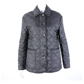 Jaqueta acolchoada com zíper Burberry Preto