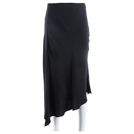 Gonna in seta Hermès Nero
