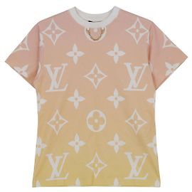 Louis Vuitton Camiseta de manga curta com decoração de corrente logo tamanho Multicor