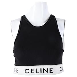 Céline Ärmelloses Stricktop Schwarz